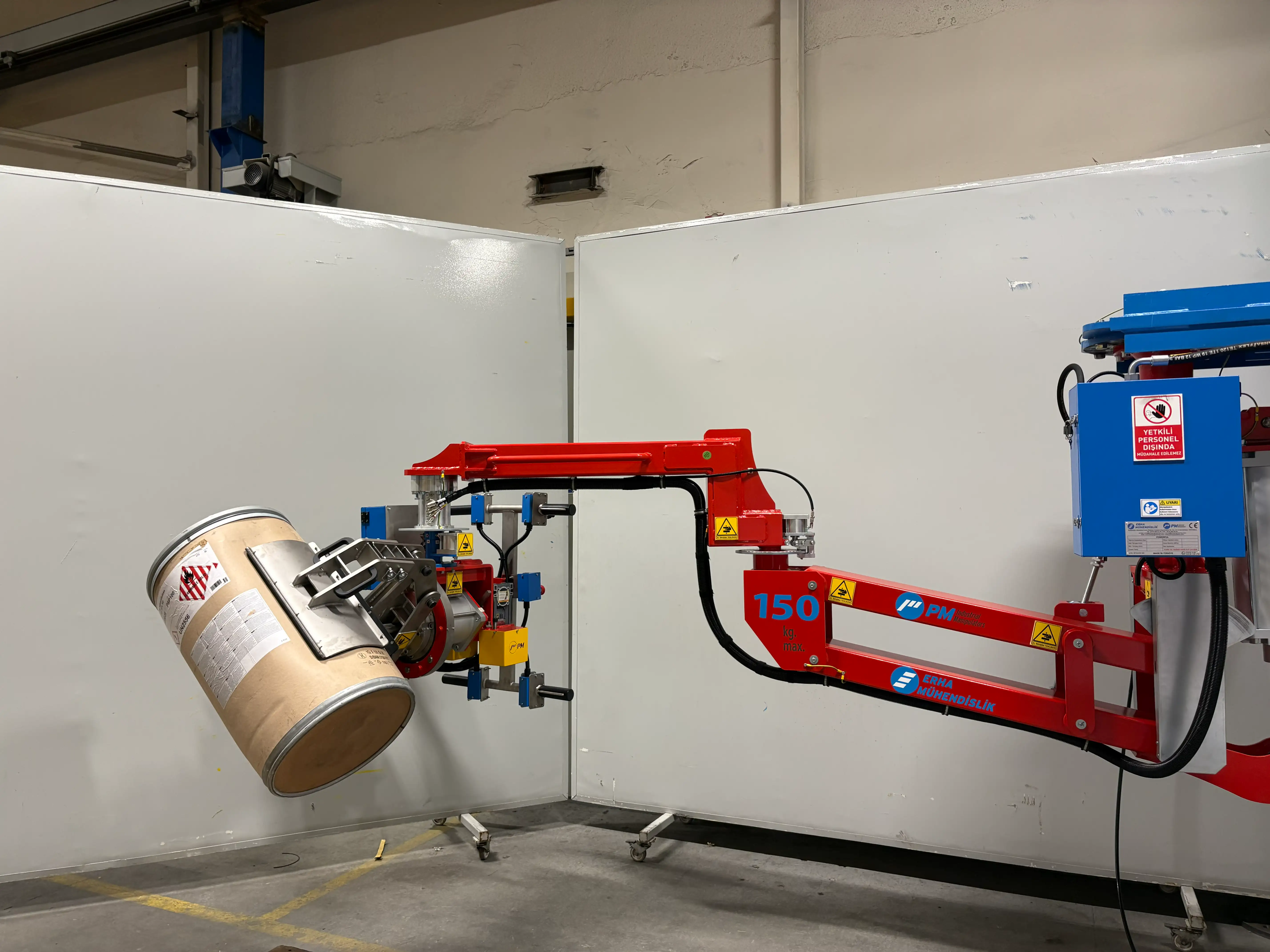 Safe Drum and Barrel Handling with Pneumatic Manipulators and ATEX Solutions